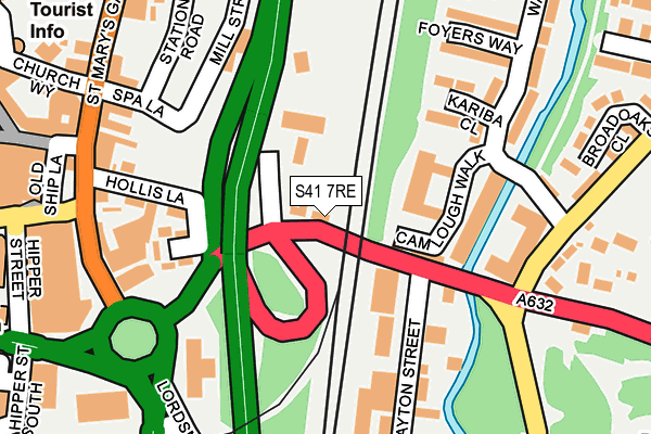 S41 7RE map - OS OpenMap – Local (Ordnance Survey)