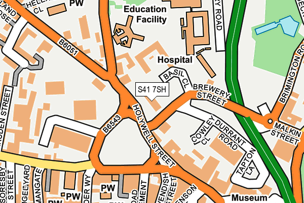 S41 7SH map - OS OpenMap – Local (Ordnance Survey)