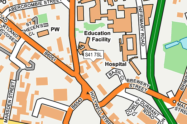 S41 7SL map - OS OpenMap – Local (Ordnance Survey)