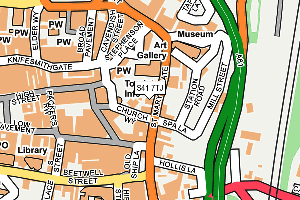 S41 7TJ map - OS OpenMap – Local (Ordnance Survey)