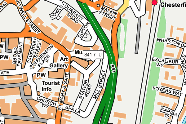 S41 7TU map - OS OpenMap – Local (Ordnance Survey)