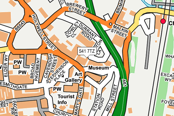 S41 7TZ map - OS OpenMap – Local (Ordnance Survey)