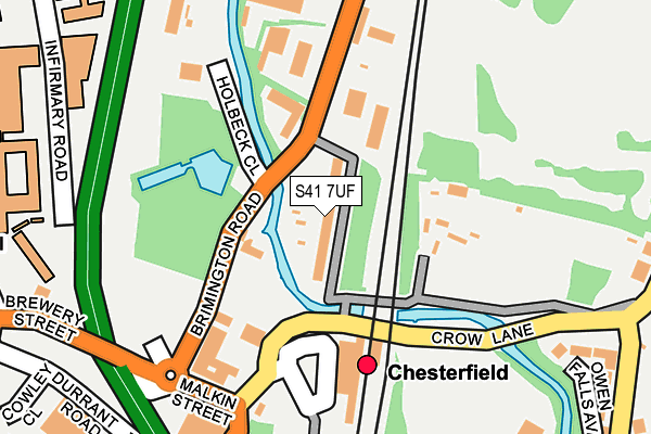 S41 7UF map - OS OpenMap – Local (Ordnance Survey)