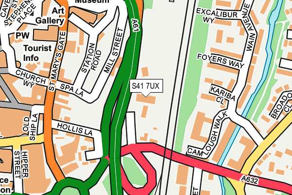 S41 7UX map - OS OpenMap – Local (Ordnance Survey)