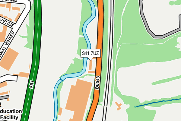 S41 7UZ map - OS OpenMap – Local (Ordnance Survey)