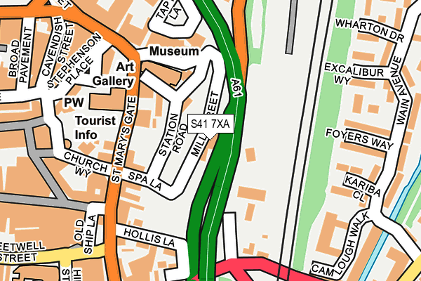 S41 7XA map - OS OpenMap – Local (Ordnance Survey)