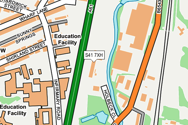 S41 7XH map - OS OpenMap – Local (Ordnance Survey)