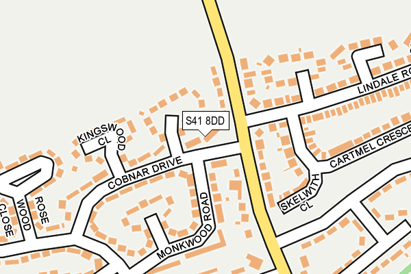 S41 8DD map - OS OpenMap – Local (Ordnance Survey)