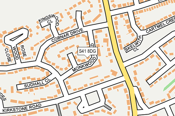 S41 8DG map - OS OpenMap – Local (Ordnance Survey)