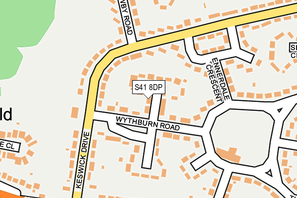 S41 8DP map - OS OpenMap – Local (Ordnance Survey)