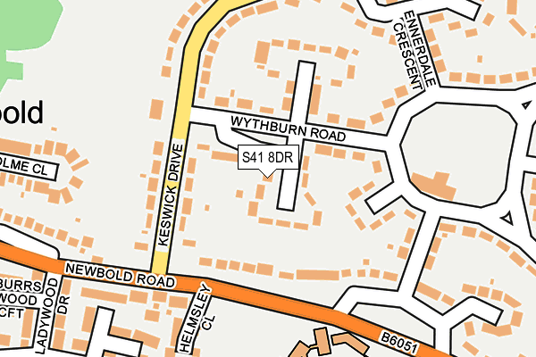 S41 8DR map - OS OpenMap – Local (Ordnance Survey)