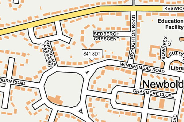 S41 8DT map - OS OpenMap – Local (Ordnance Survey)