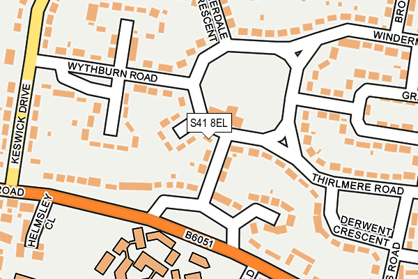 S41 8EL map - OS OpenMap – Local (Ordnance Survey)