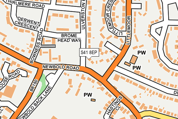 S41 8EP map - OS OpenMap – Local (Ordnance Survey)