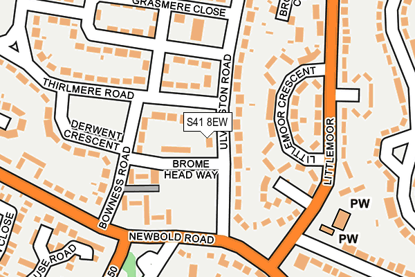 S41 8EW map - OS OpenMap – Local (Ordnance Survey)