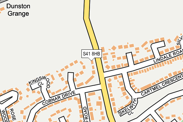 S41 8HB map - OS OpenMap – Local (Ordnance Survey)