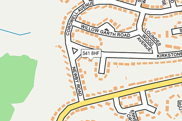 S41 8HF map - OS OpenMap – Local (Ordnance Survey)