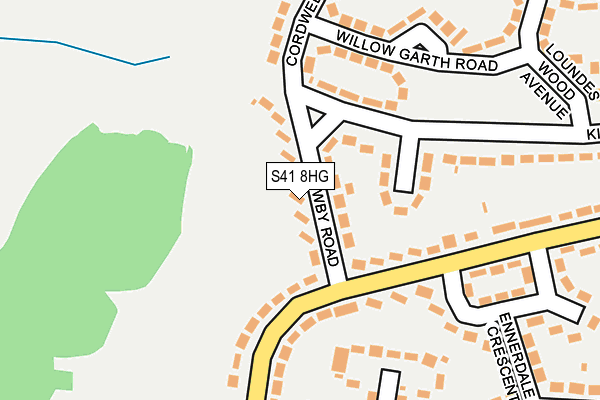 S41 8HG map - OS OpenMap – Local (Ordnance Survey)