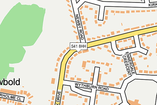 S41 8HH map - OS OpenMap – Local (Ordnance Survey)