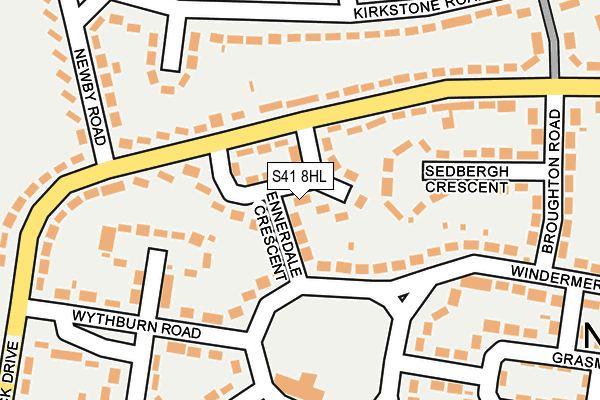 S41 8HL map - OS OpenMap – Local (Ordnance Survey)