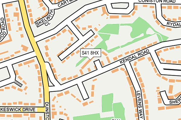 S41 8HX map - OS OpenMap – Local (Ordnance Survey)