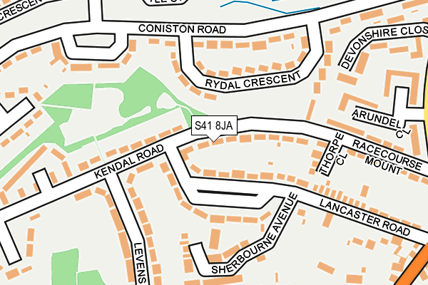 S41 8JA map - OS OpenMap – Local (Ordnance Survey)
