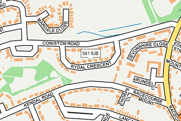 S41 8JB map - OS OpenMap – Local (Ordnance Survey)