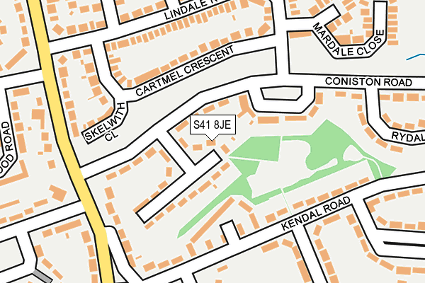 S41 8JE map - OS OpenMap – Local (Ordnance Survey)