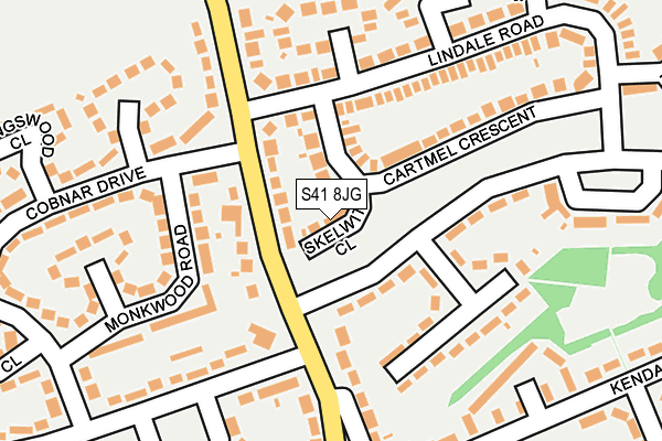 S41 8JG map - OS OpenMap – Local (Ordnance Survey)