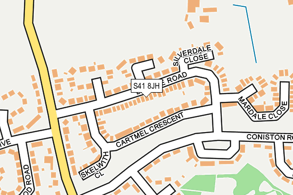 S41 8JH map - OS OpenMap – Local (Ordnance Survey)