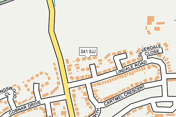 S41 8JJ map - OS OpenMap – Local (Ordnance Survey)