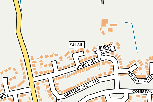 S41 8JL map - OS OpenMap – Local (Ordnance Survey)