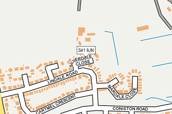 S41 8JN map - OS OpenMap – Local (Ordnance Survey)