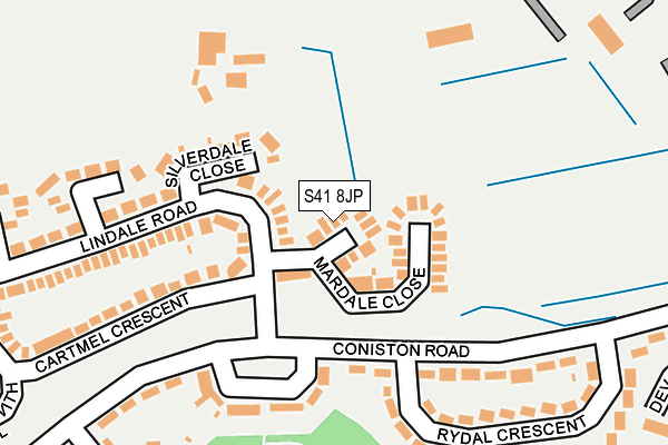 S41 8JP map - OS OpenMap – Local (Ordnance Survey)