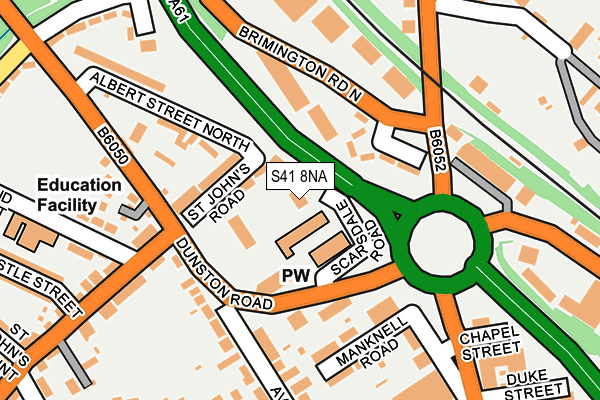 S41 8NA map - OS OpenMap – Local (Ordnance Survey)