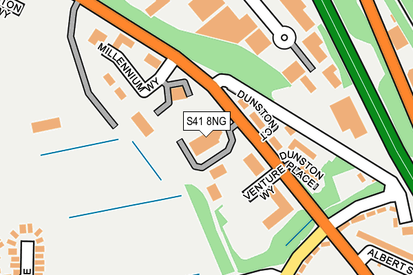 S41 8NG map - OS OpenMap – Local (Ordnance Survey)