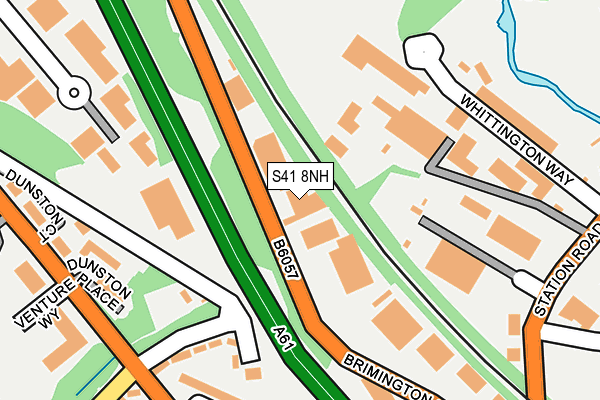 S41 8NH map - OS OpenMap – Local (Ordnance Survey)