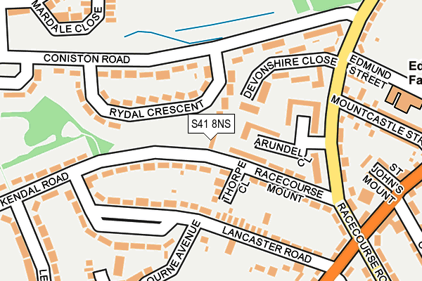 S41 8NS map - OS OpenMap – Local (Ordnance Survey)