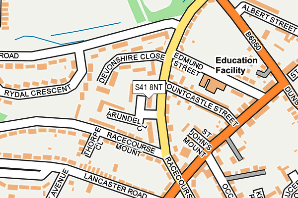 S41 8NT map - OS OpenMap – Local (Ordnance Survey)