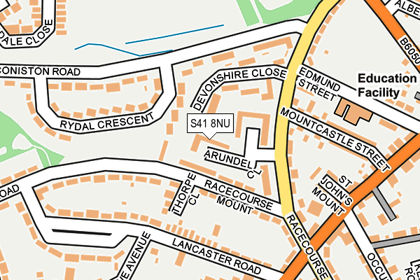 S41 8NU map - OS OpenMap – Local (Ordnance Survey)