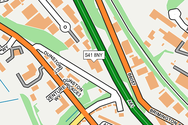 S41 8NY map - OS OpenMap – Local (Ordnance Survey)