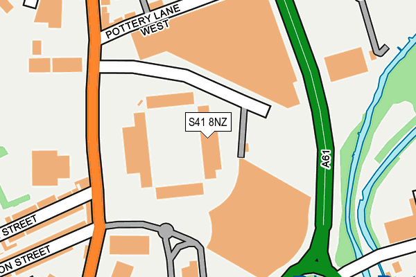 S41 8NZ map - OS OpenMap – Local (Ordnance Survey)