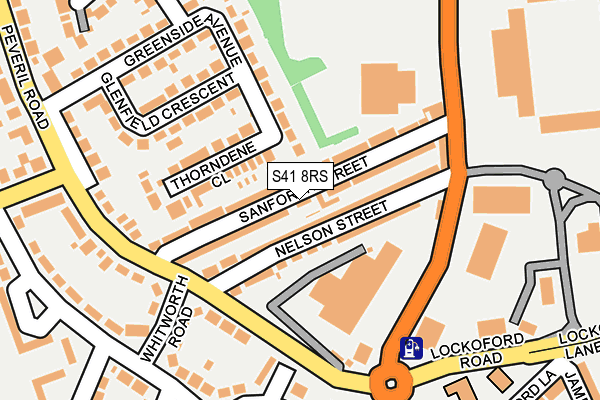 S41 8RS map - OS OpenMap – Local (Ordnance Survey)