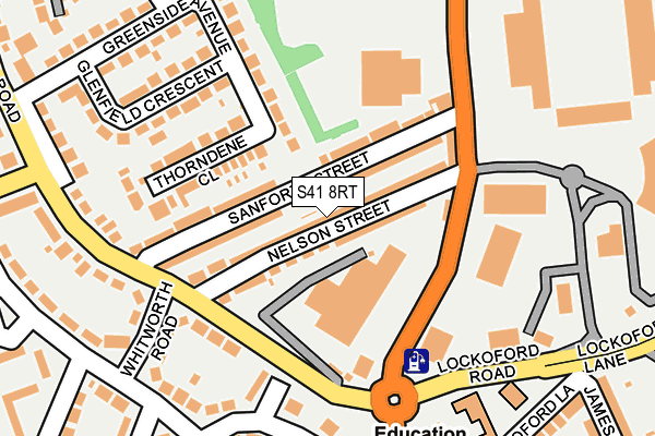 S41 8RT map - OS OpenMap – Local (Ordnance Survey)