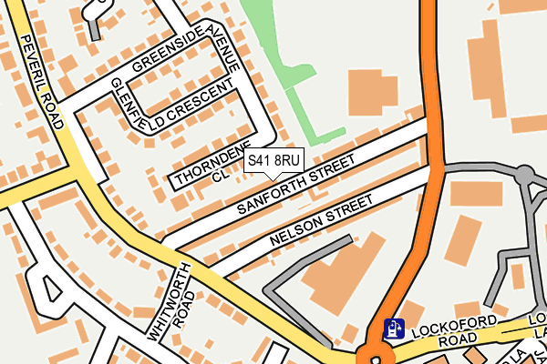 S41 8RU map - OS OpenMap – Local (Ordnance Survey)