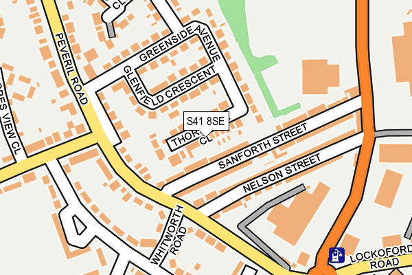 S41 8SE map - OS OpenMap – Local (Ordnance Survey)