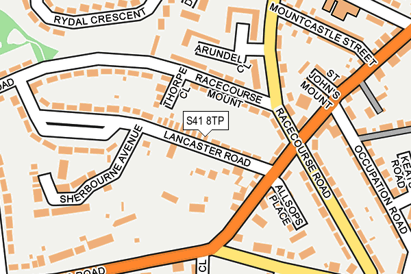 S41 8TP map - OS OpenMap – Local (Ordnance Survey)