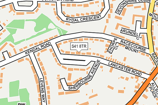 S41 8TR map - OS OpenMap – Local (Ordnance Survey)