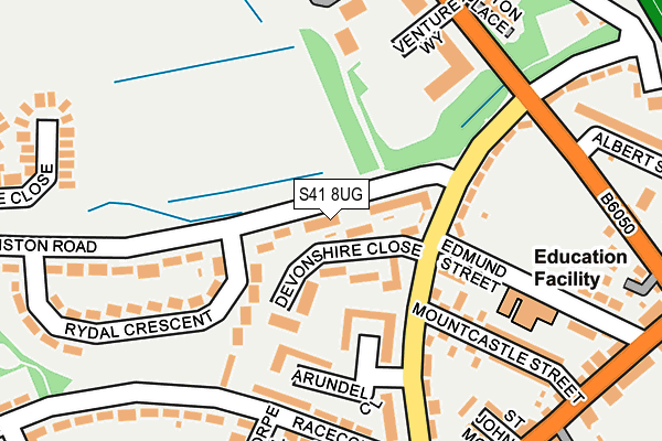 S41 8UG map - OS OpenMap – Local (Ordnance Survey)