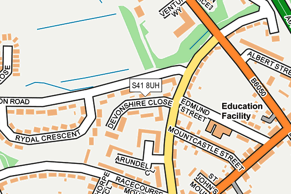 S41 8UH map - OS OpenMap – Local (Ordnance Survey)